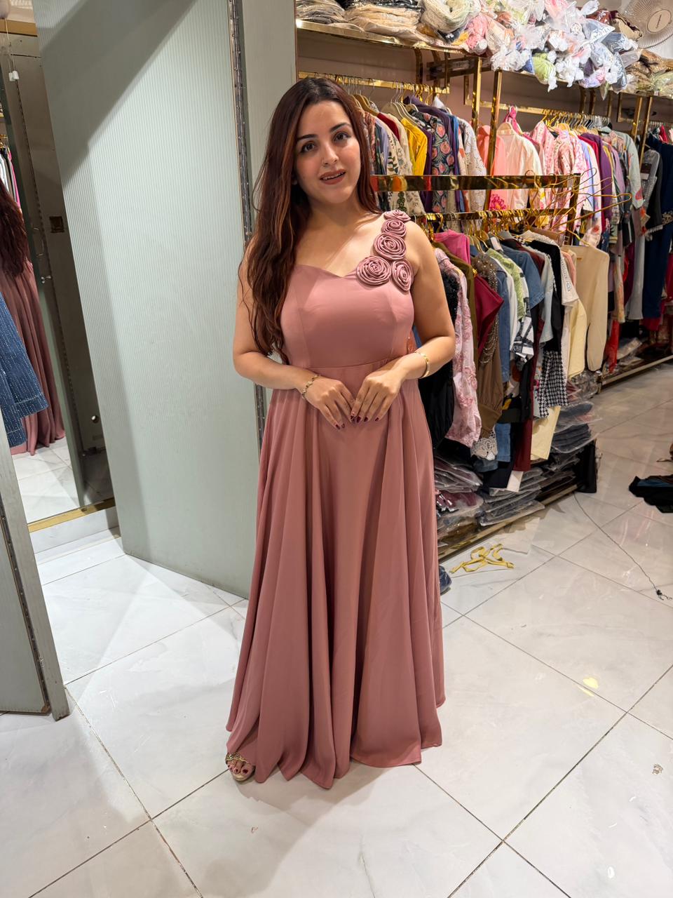 Rosy Evening Gown