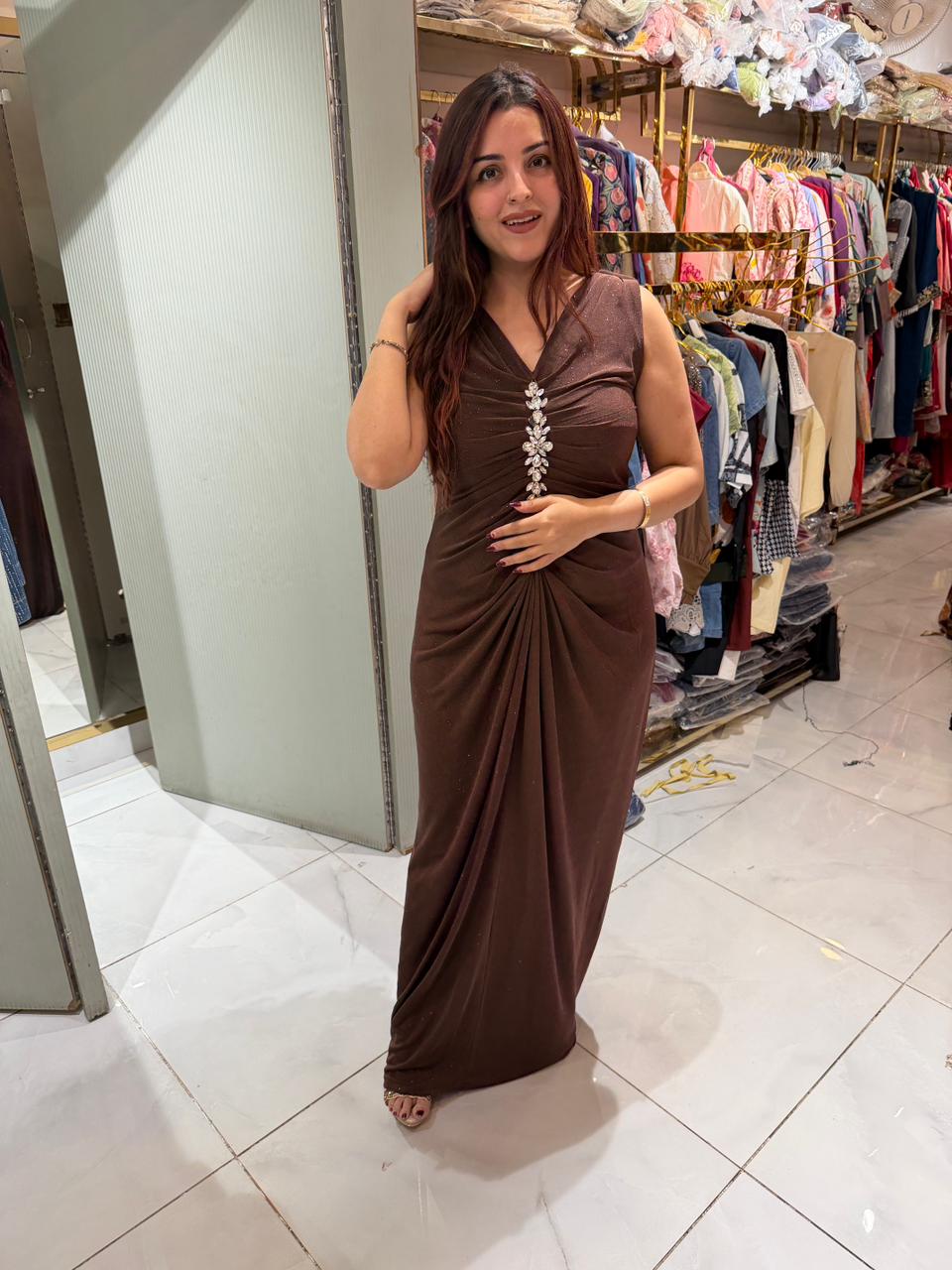 Ruched Bodycon Gown