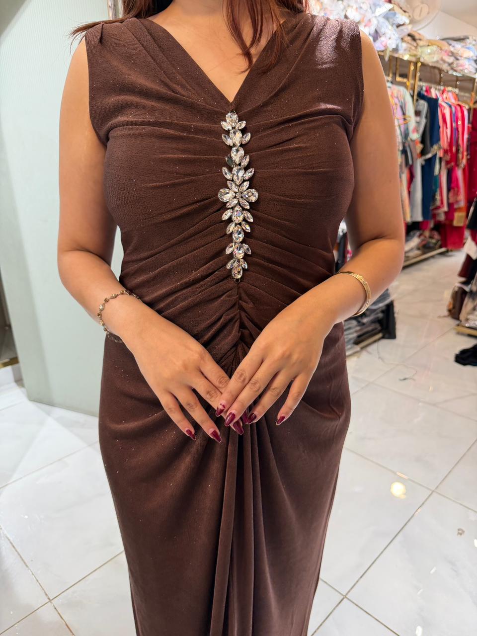 Ruched Bodycon Gown