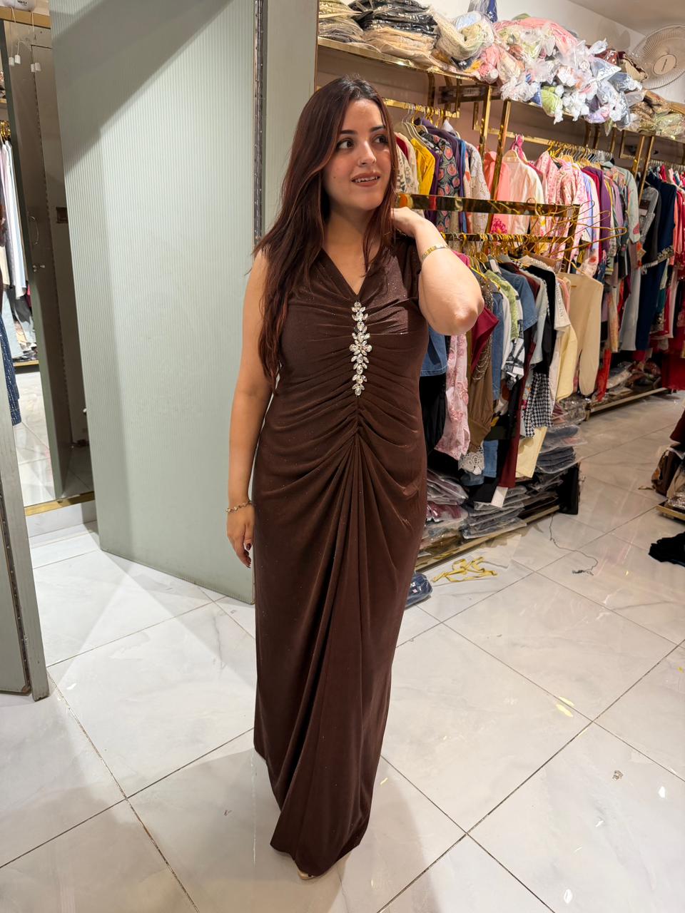 Ruched Bodycon Gown