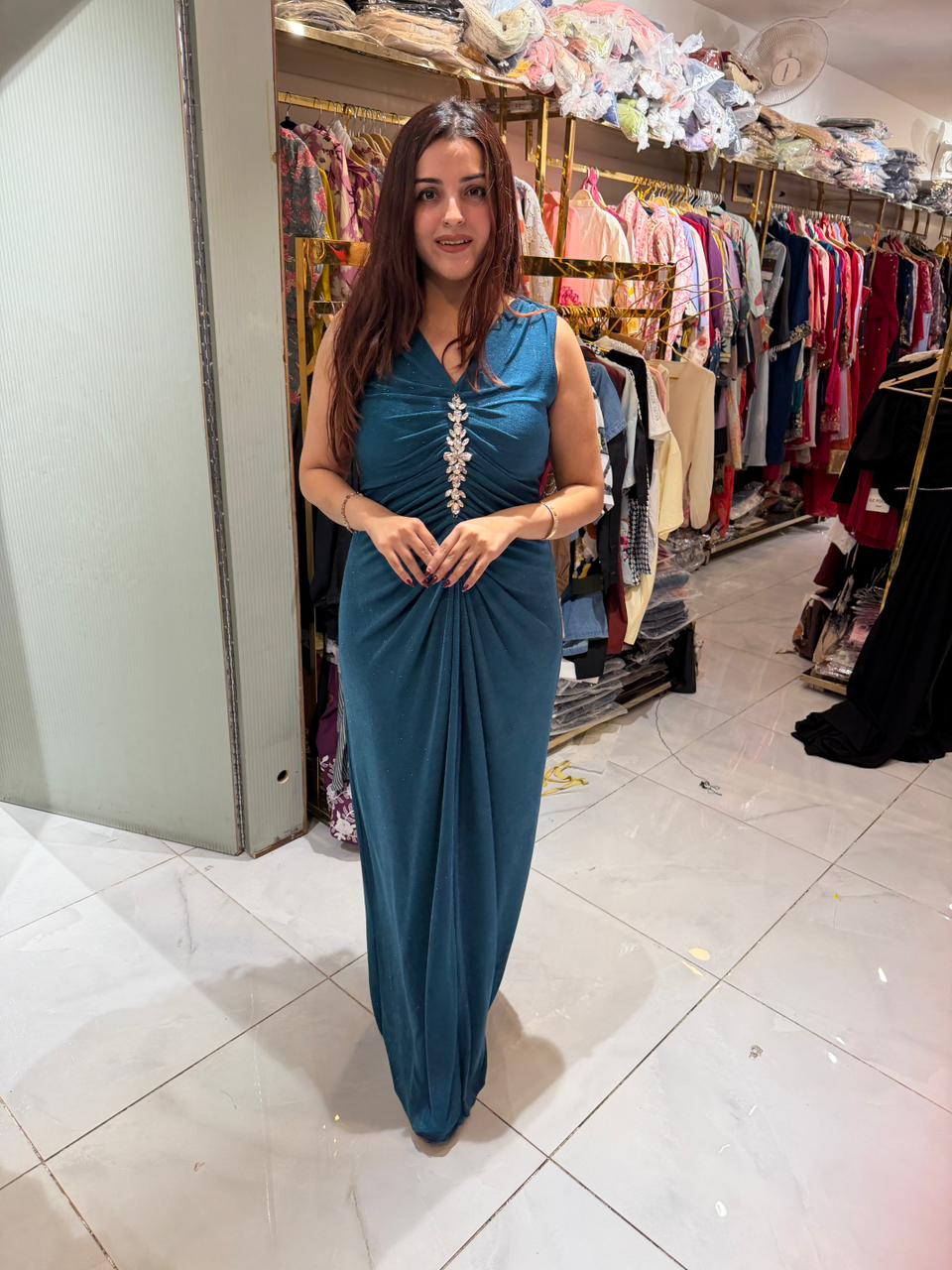 Ruched Bodycon Gown