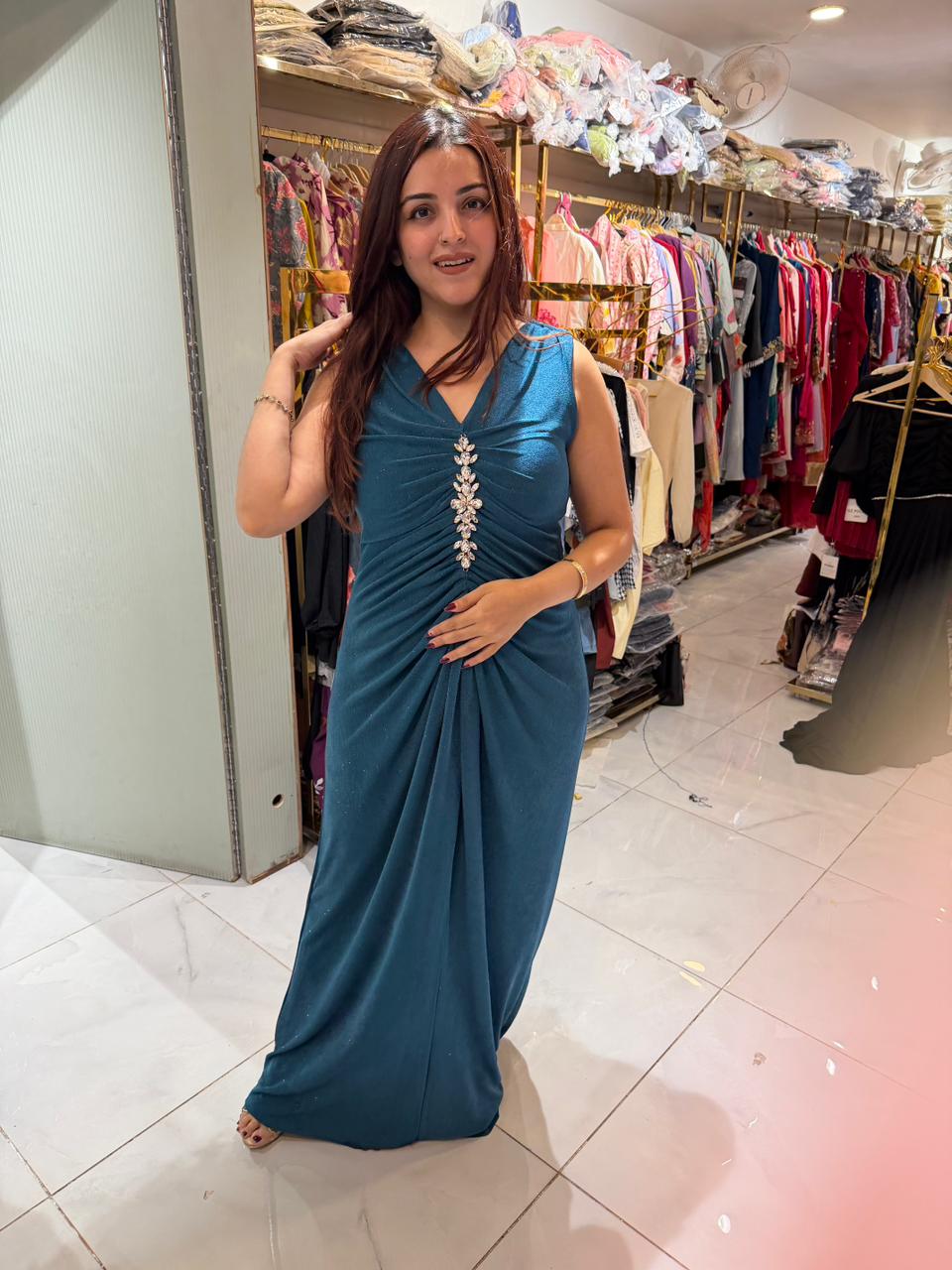 Ruched Bodycon Gown