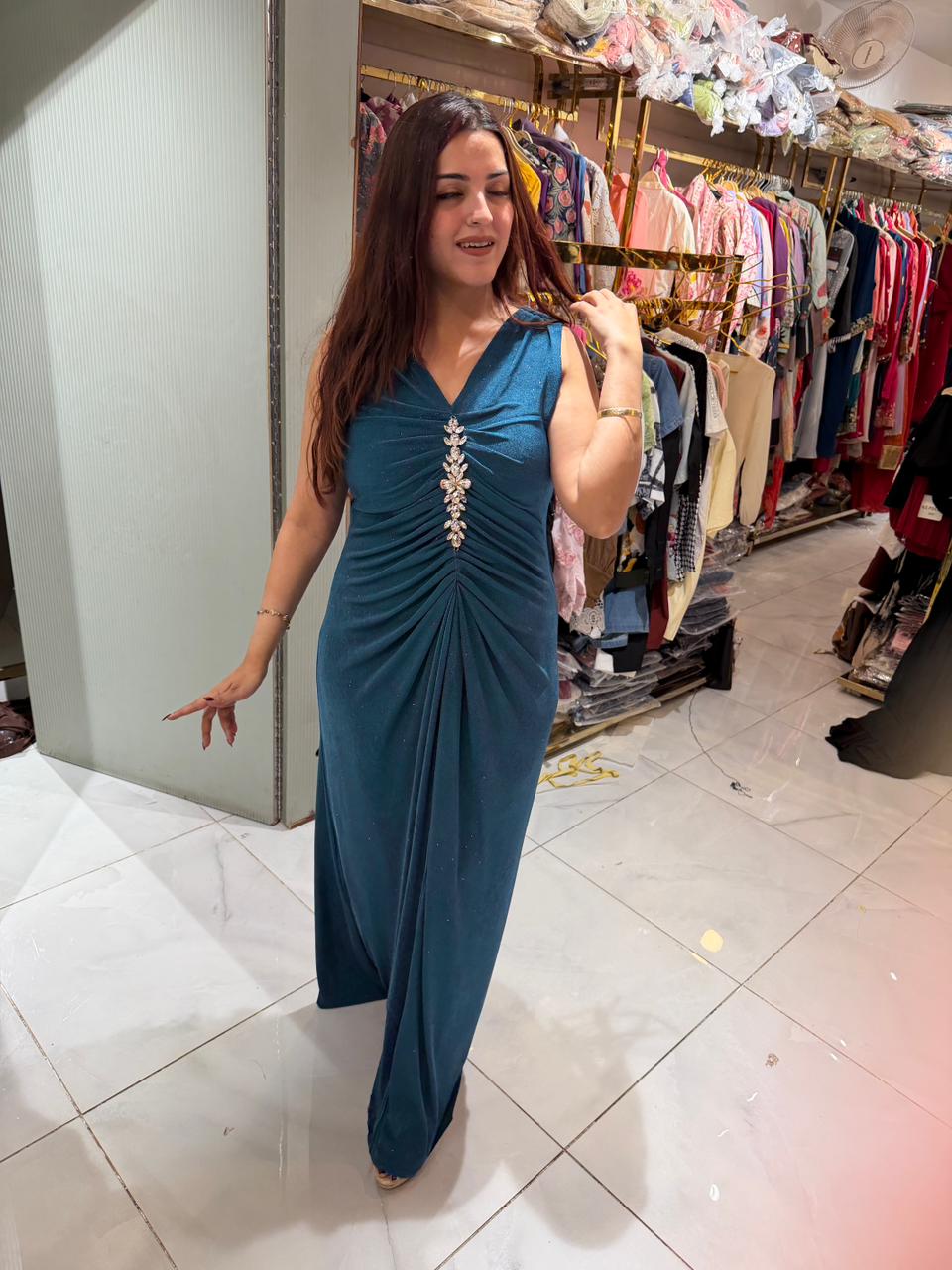 Ruched Bodycon Gown
