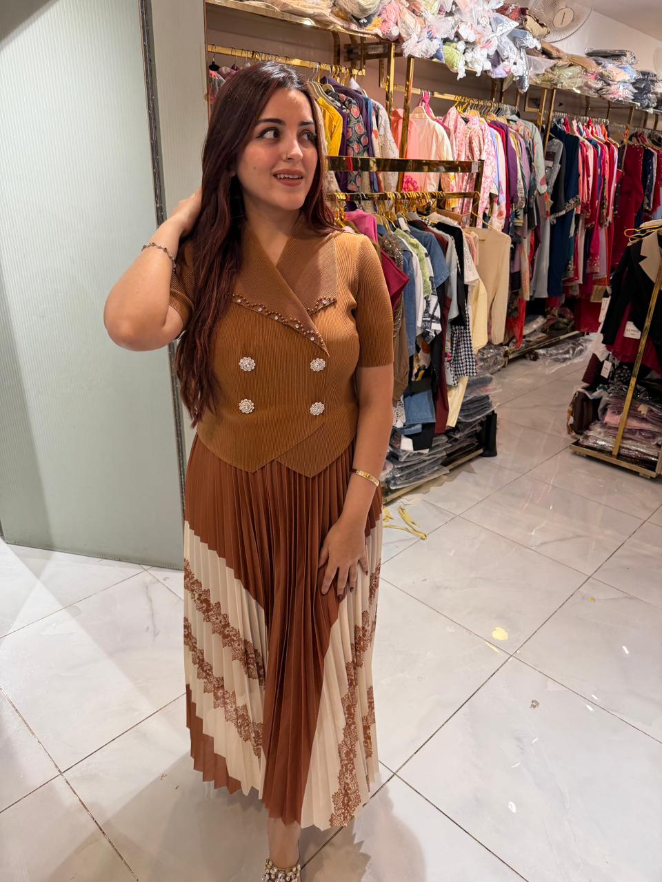 Sanvi wrinkle dress