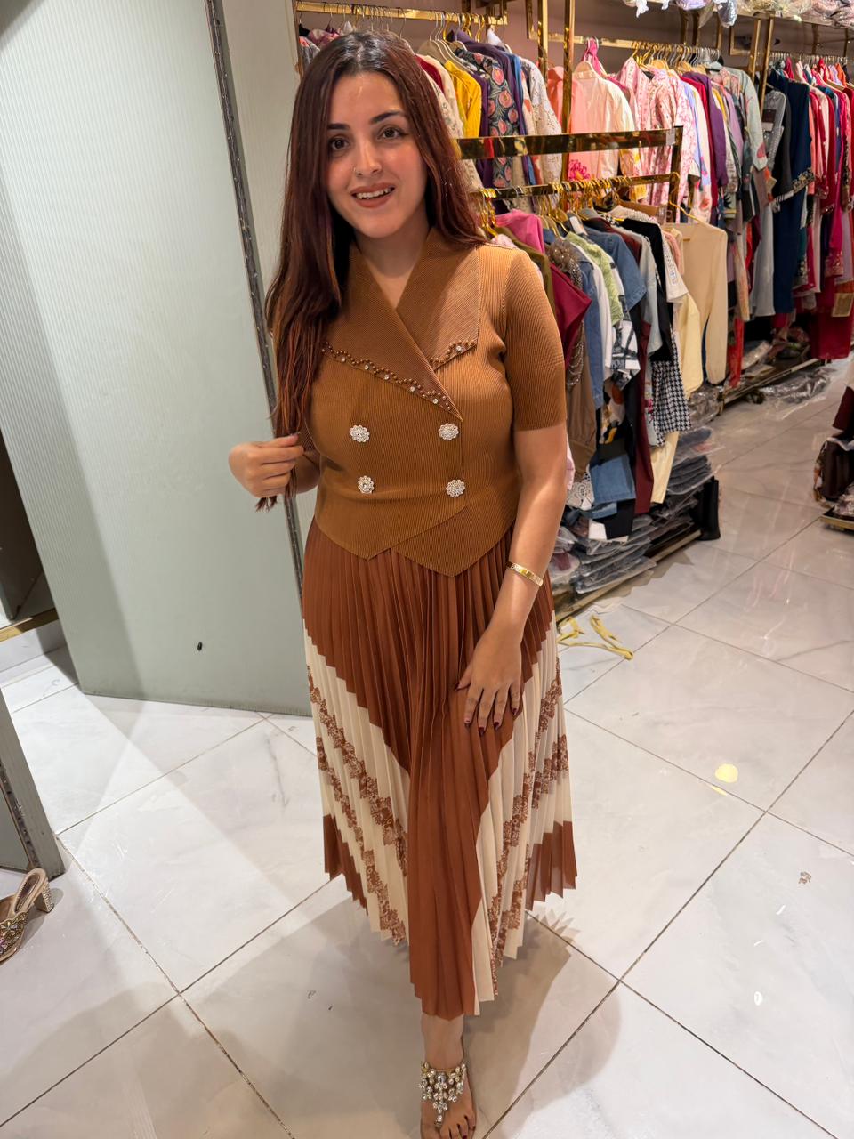 Sanvi wrinkle dress