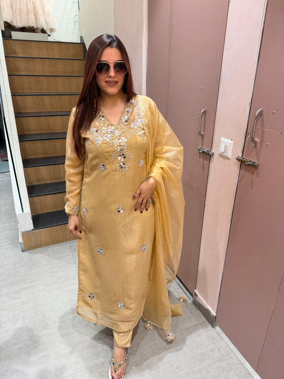 Nayan Mirror Work Kurta Set