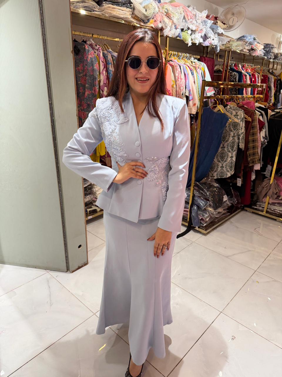 Rihana Luxury Blazer & Skirt Set