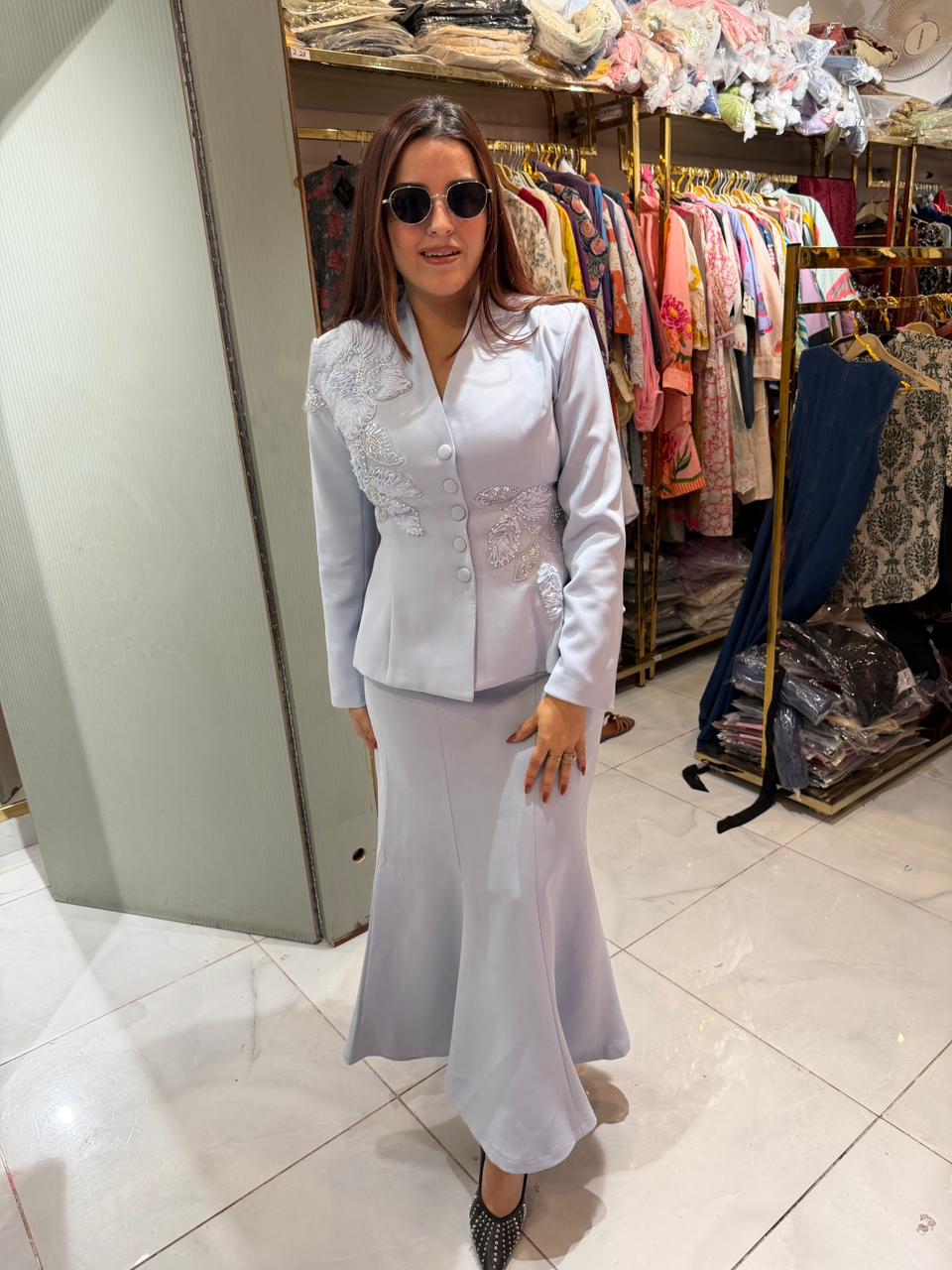 Rihana Luxury Blazer & Skirt Set
