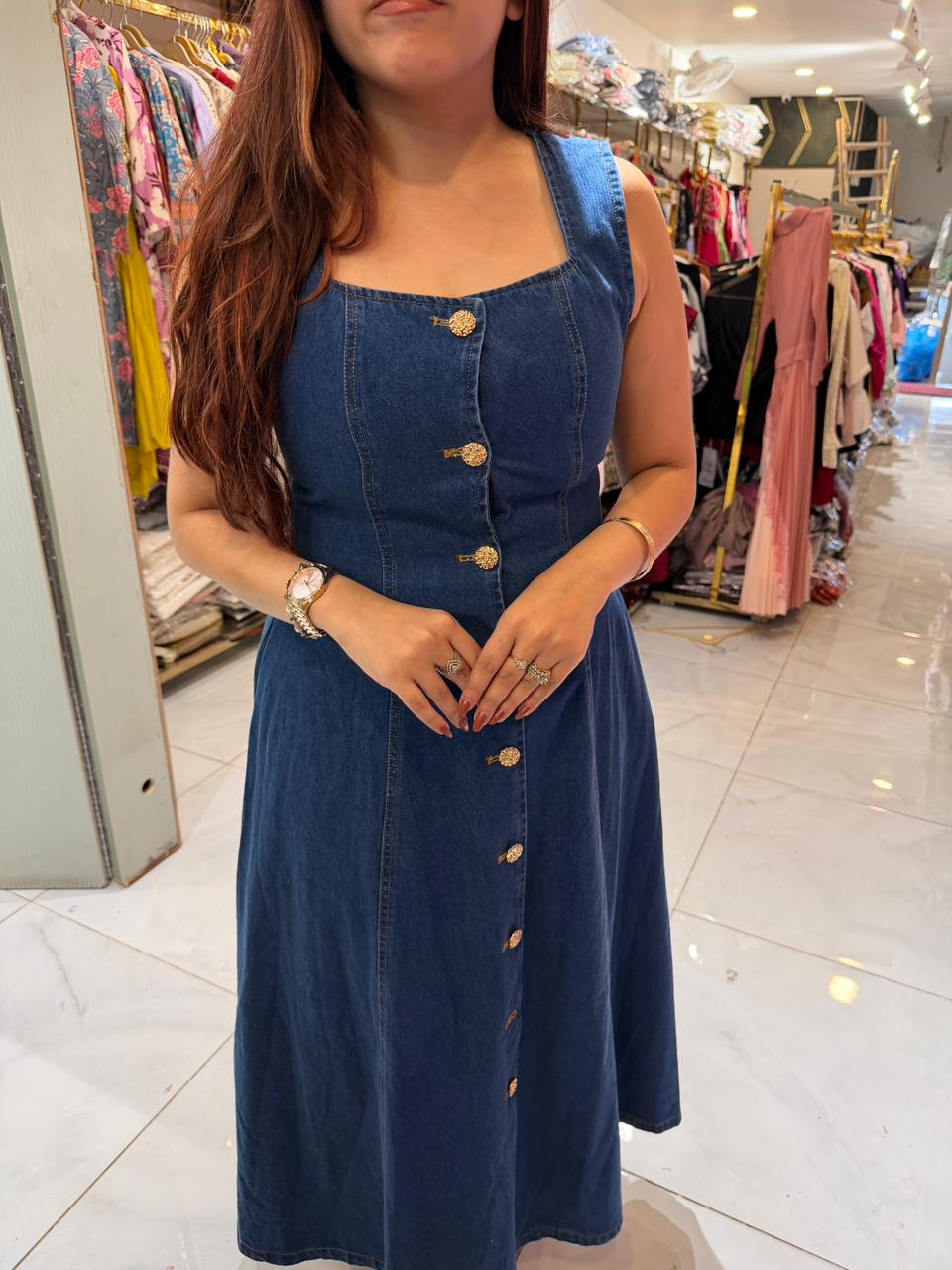 Saniya Denim Midi Dress