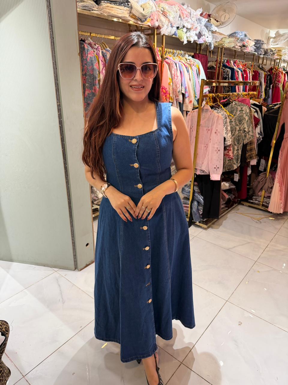 Saniya Denim Midi Dress