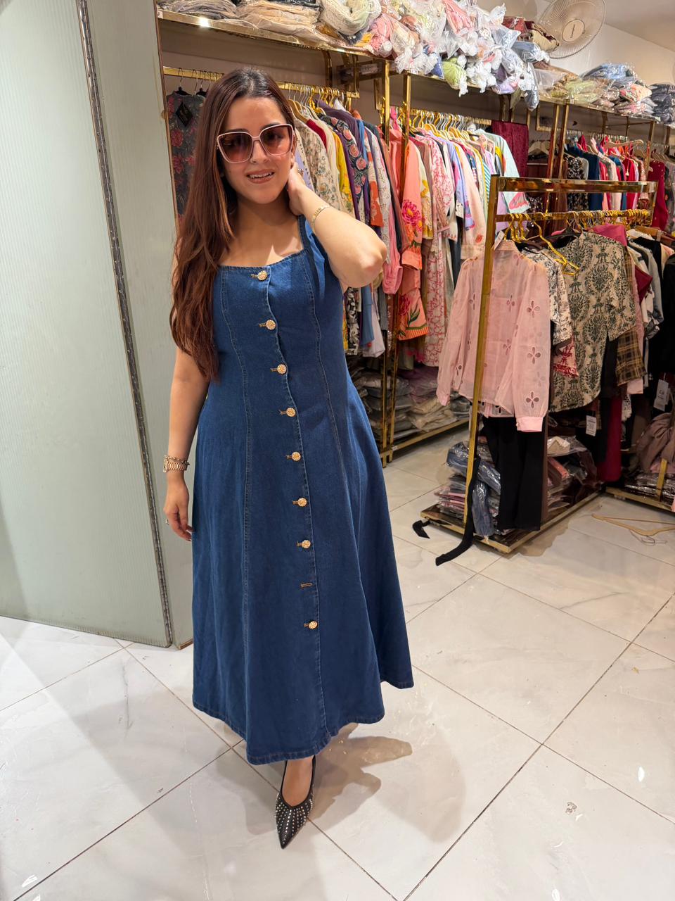 Saniya Denim Midi Dress