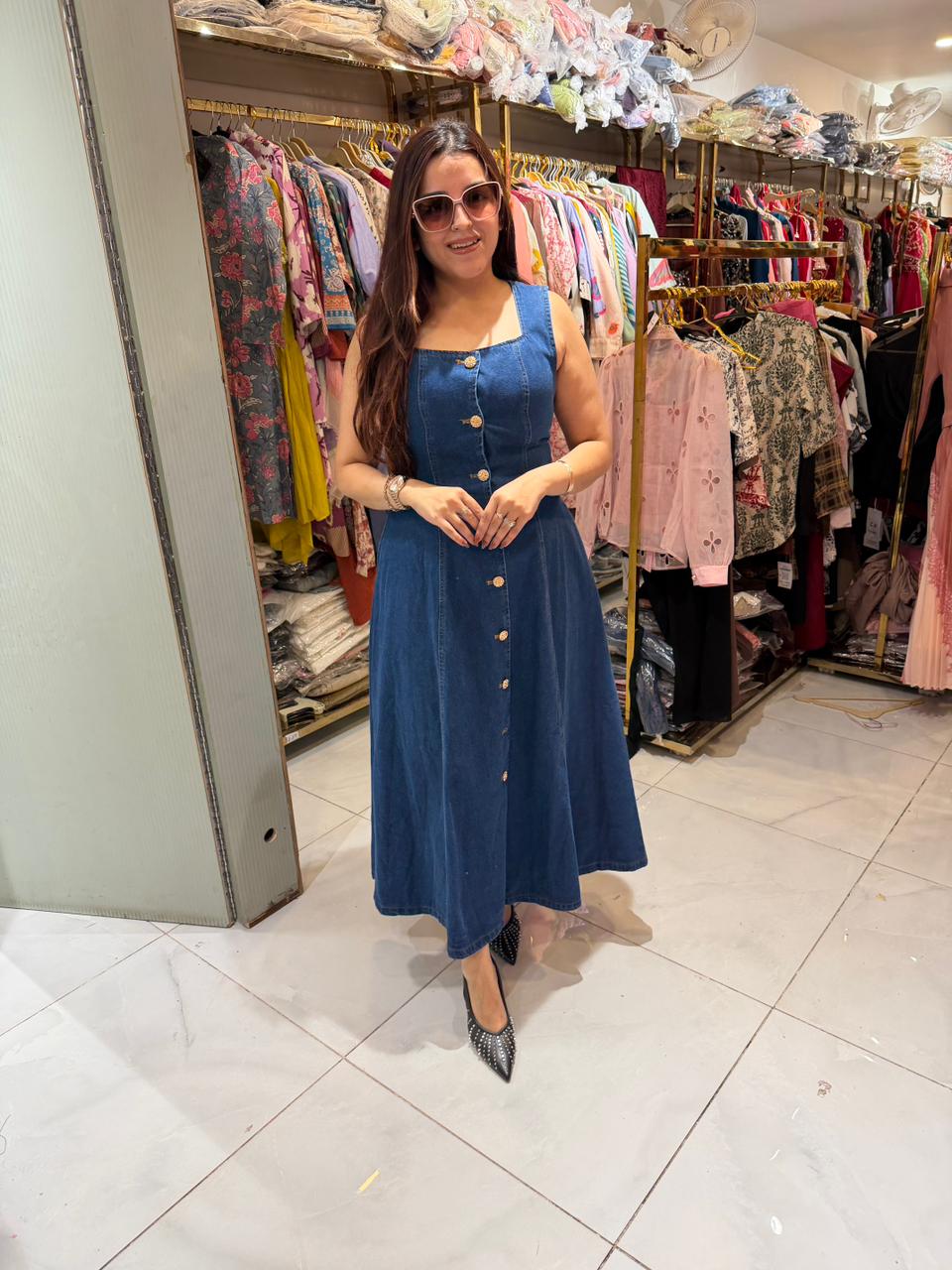 Saniya Denim Midi Dress