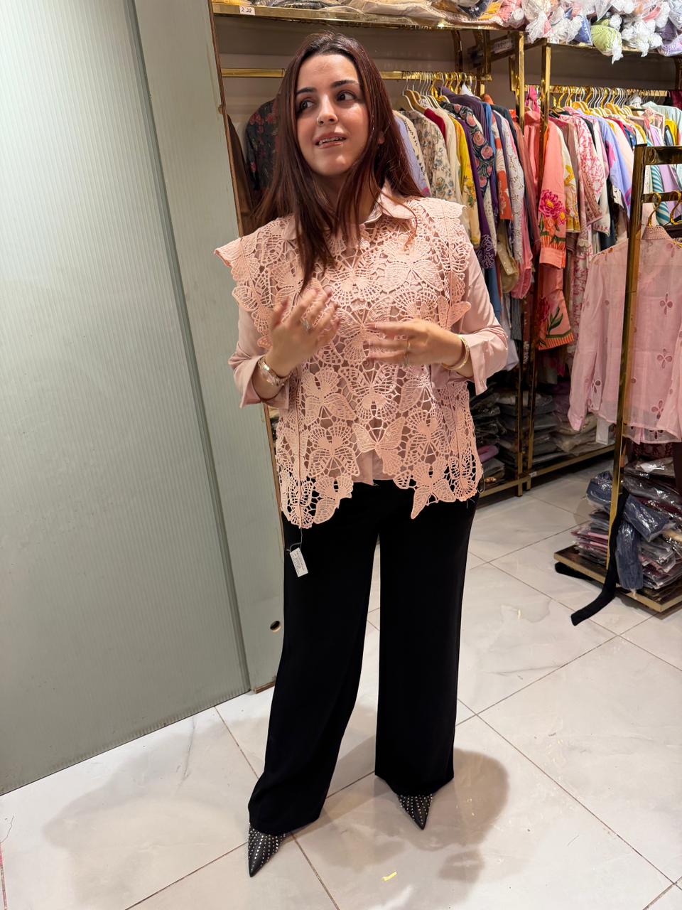 Niva crosia Top with Shirt