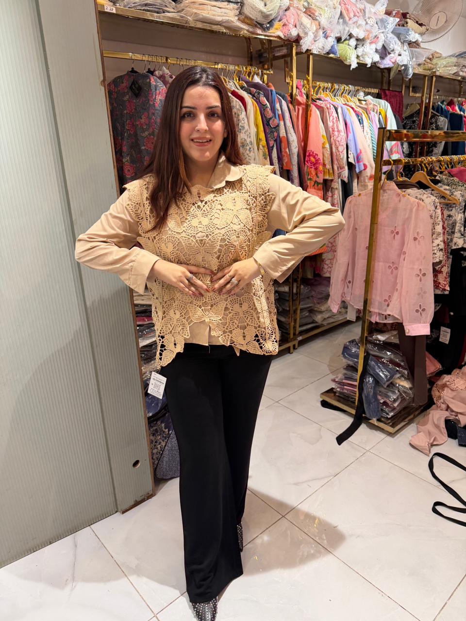 Niva crosia Top with Shirt
