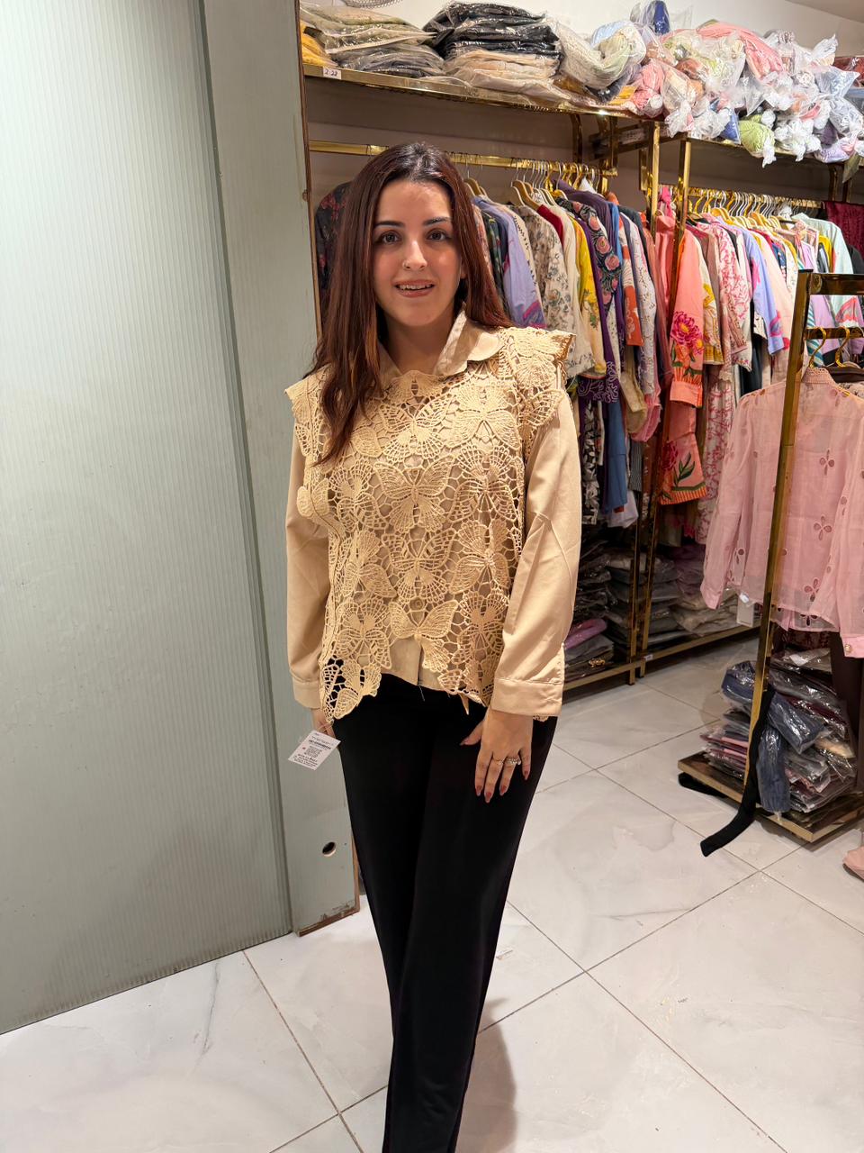 Niva crosia Top with Shirt