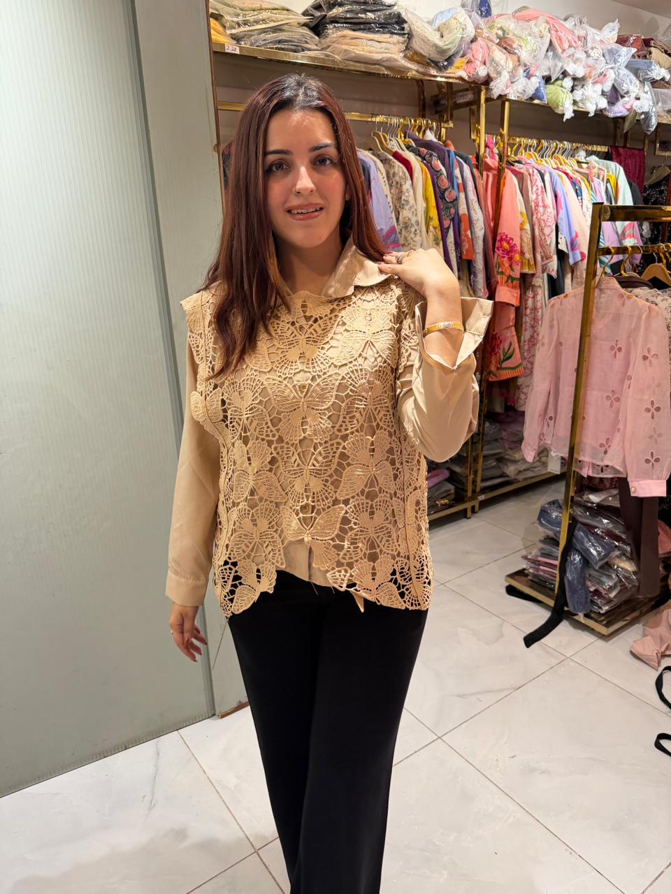 Niva crosia Top with Shirt