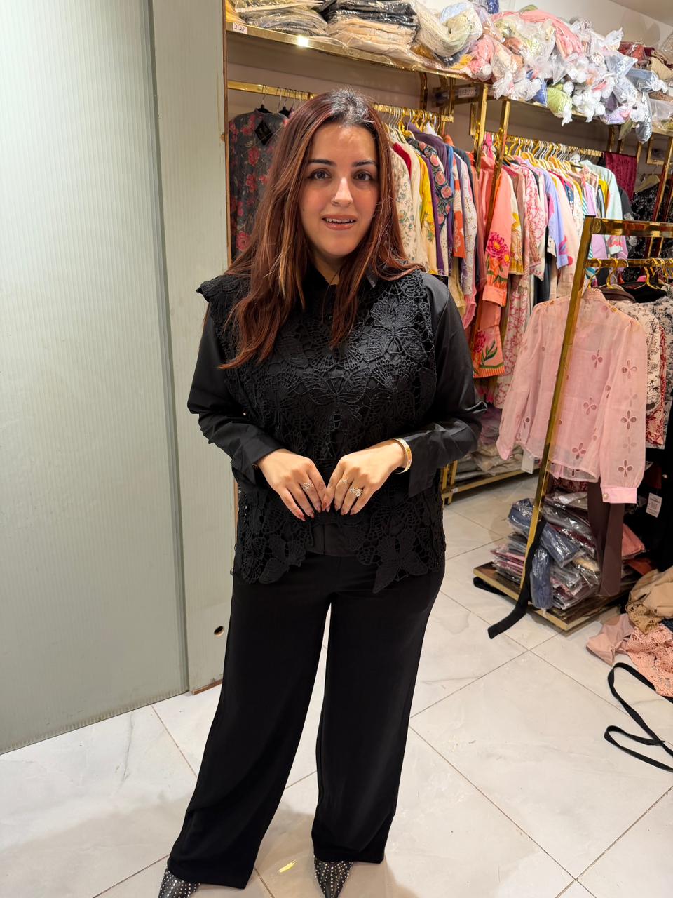 Niva crosia Top with Shirt