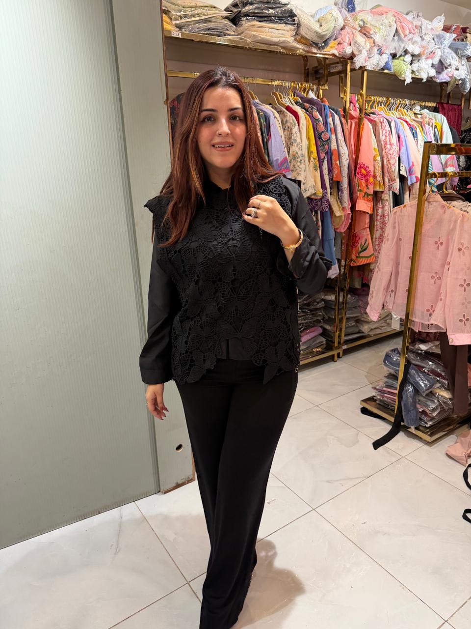 Niva crosia Top with Shirt