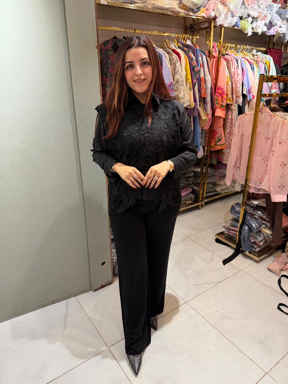 Niva crosia Top with Shirt