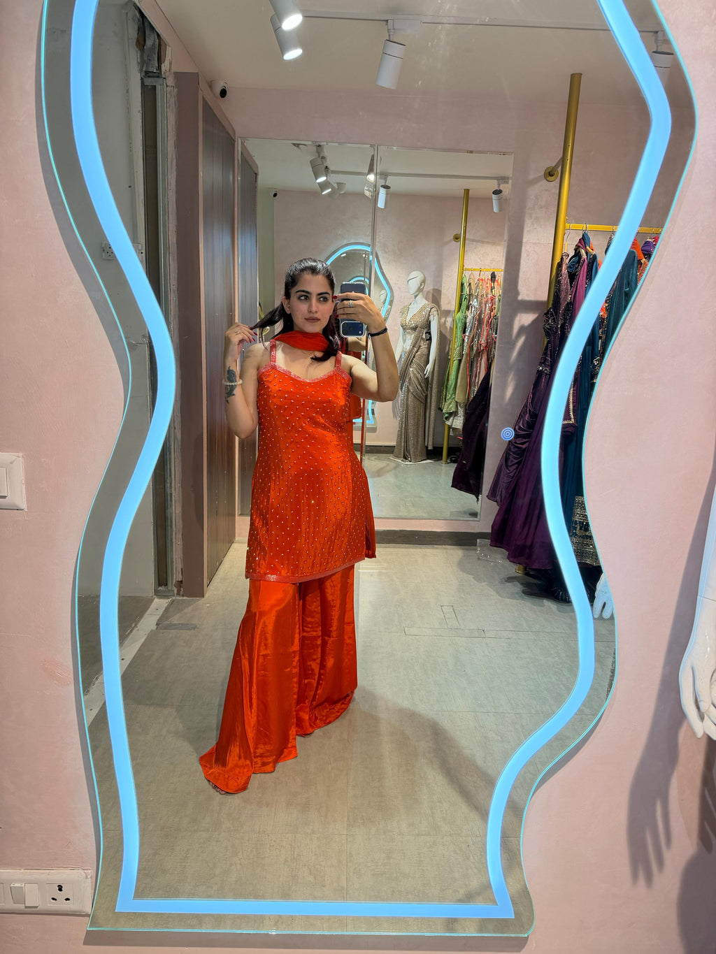 Sapphire Hand-Embellished Kurta Set