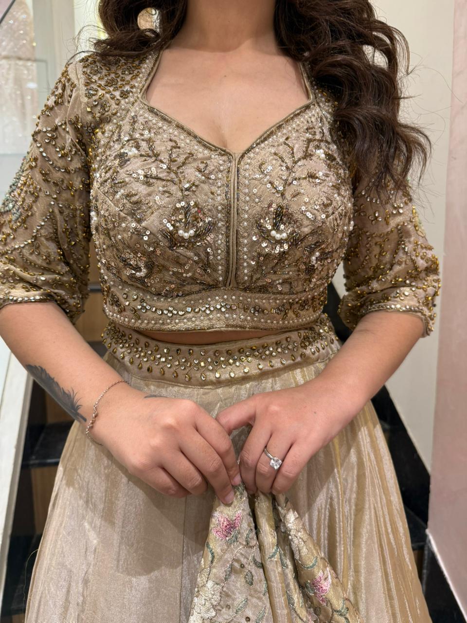 Shina Embroidered Lehenga Set