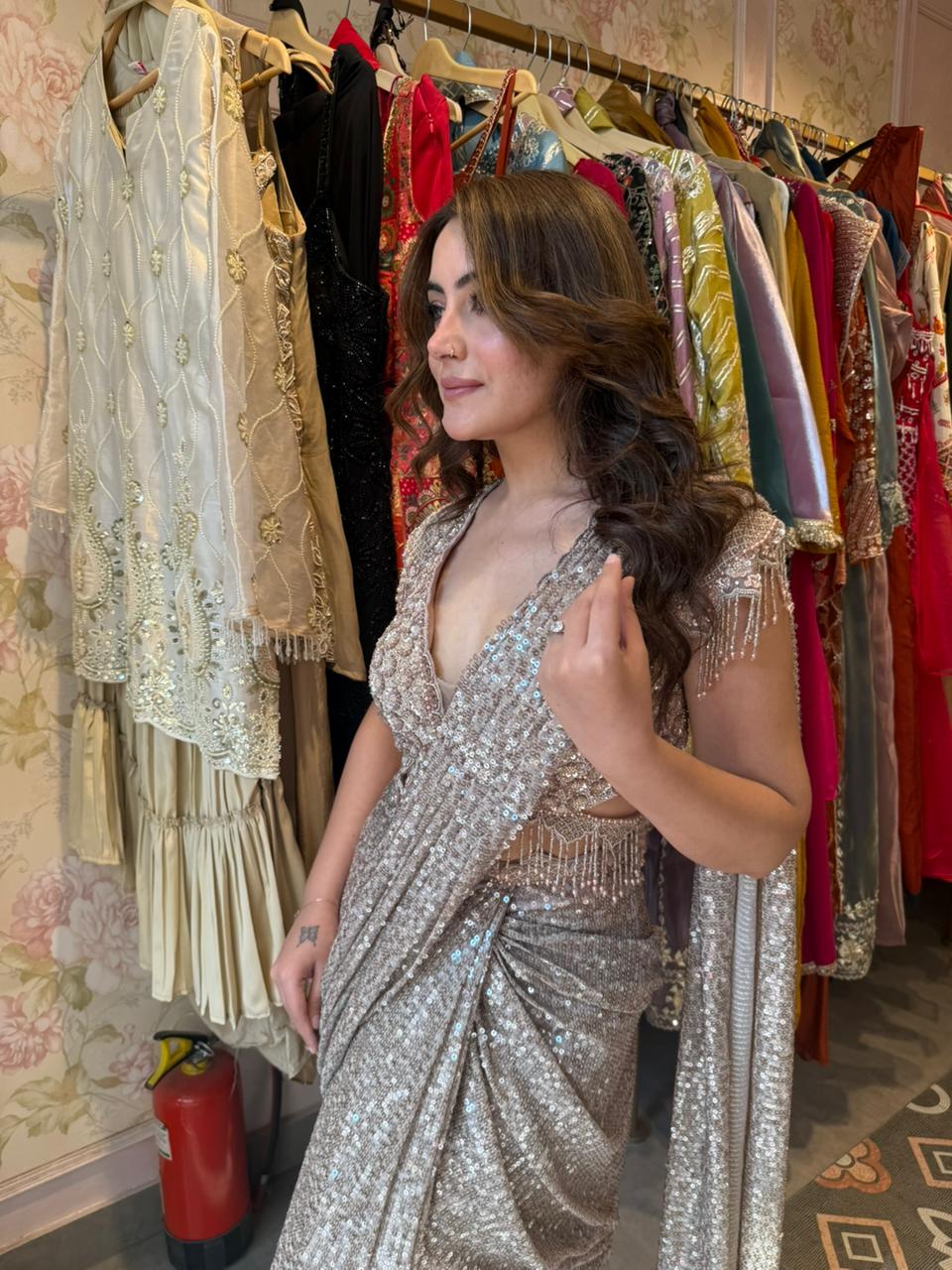 Swathi Luxe Sequin Drape Saree