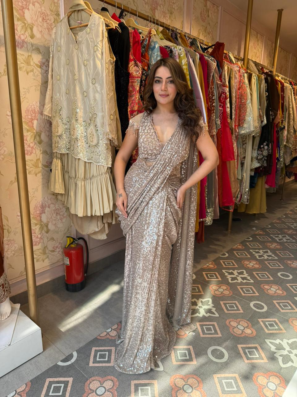 Swathi Luxe Sequin Drape Saree