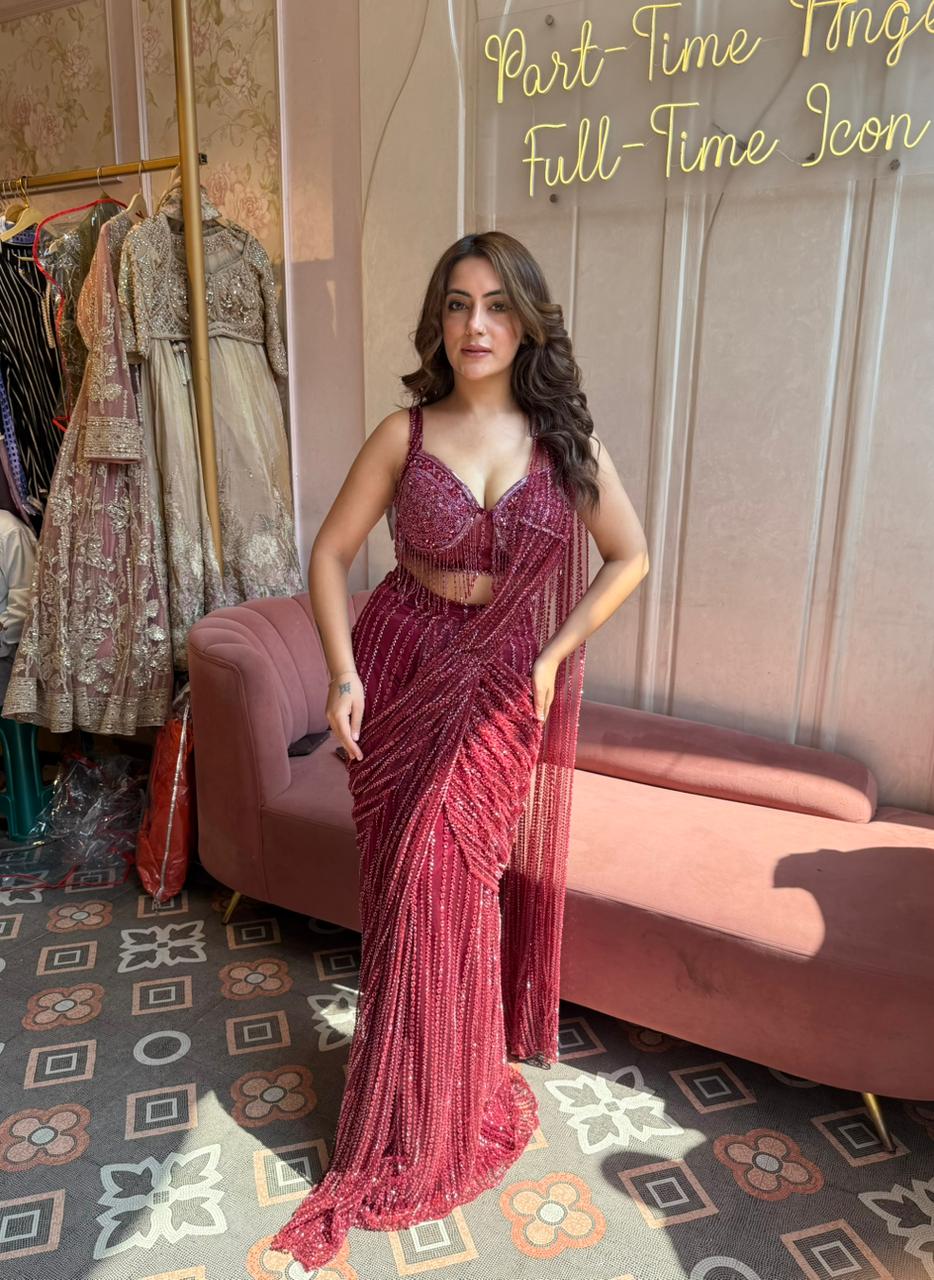 Ruby Glam Drape Saree