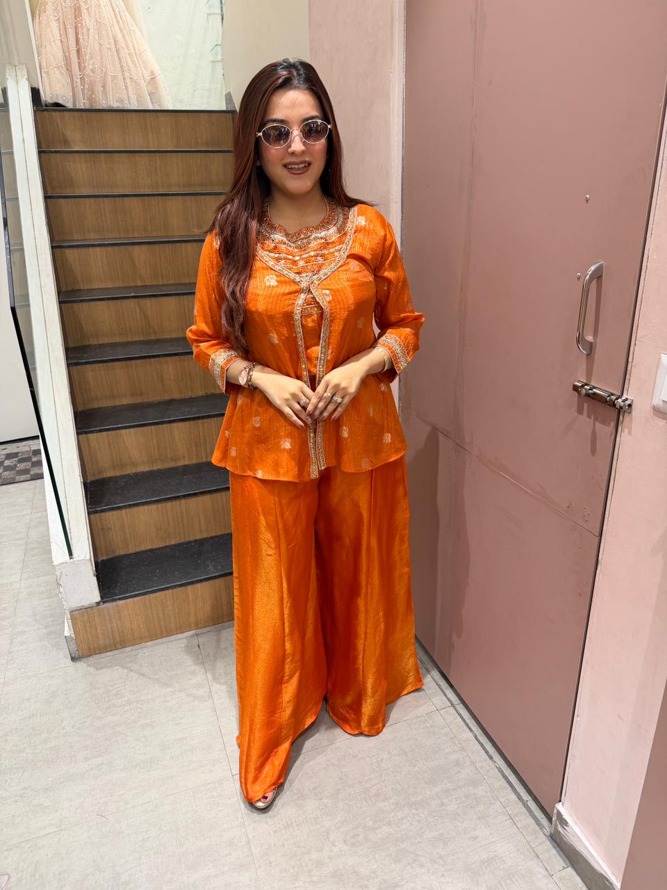 Niharika Embroidered three pc Kurta Set