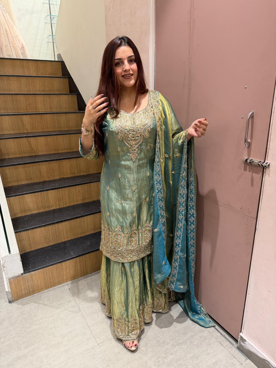 Zannat Glow Kurta Sharara Set