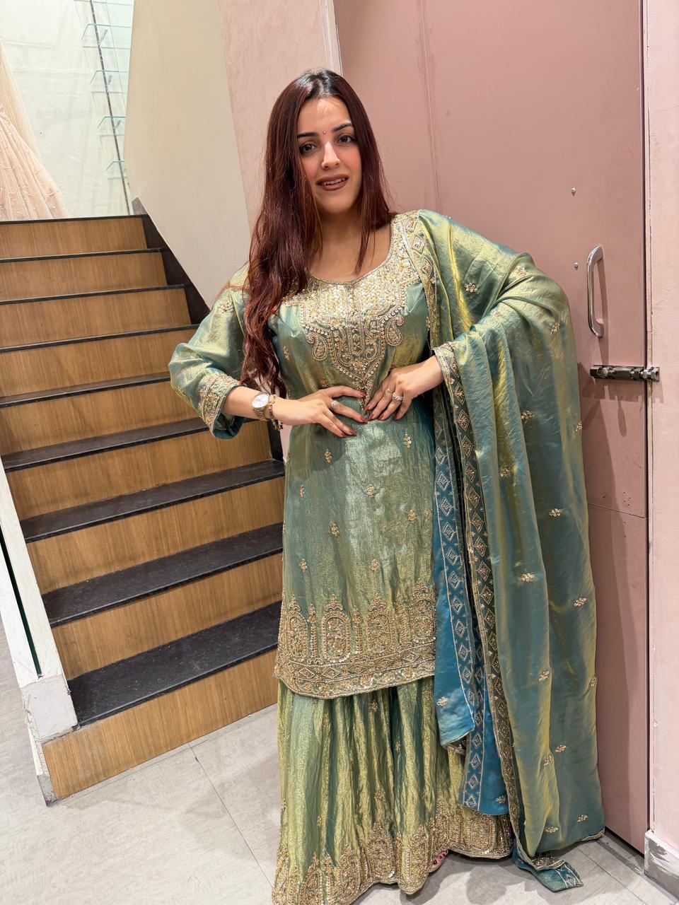 Zannat Glow Kurta Sharara Set