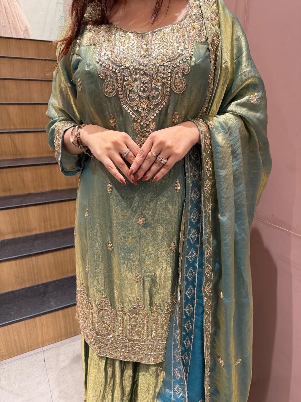 Zannat Glow Kurta Sharara Set