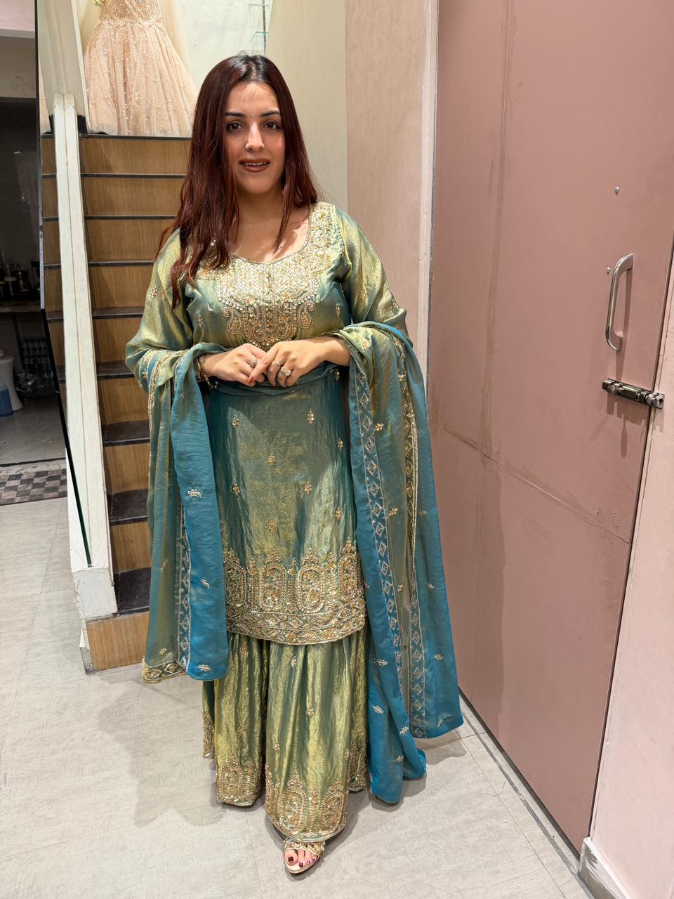 Zannat Glow Kurta Sharara Set