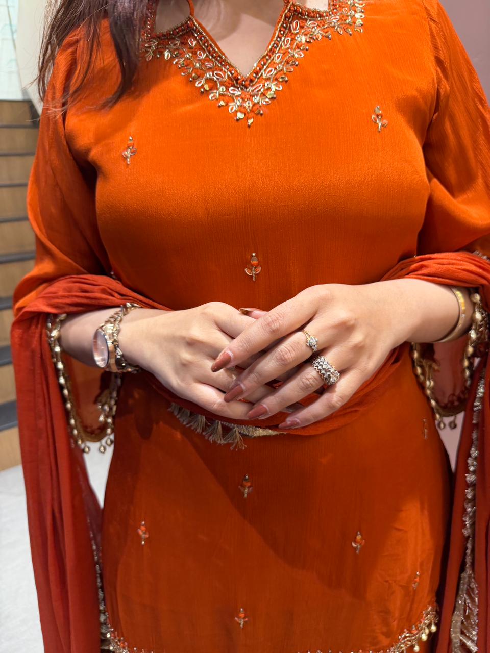 Navya Embroidered Kurta Sharara Set