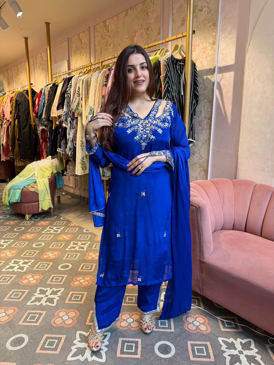 Samiya Mirrorwork Kurta Set