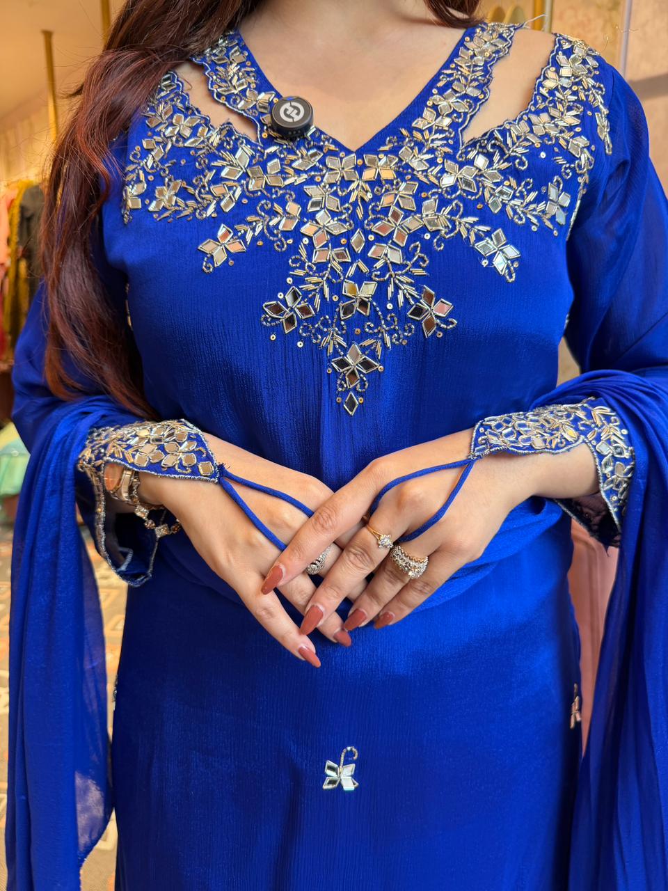 Samiya Mirrorwork Kurta Set