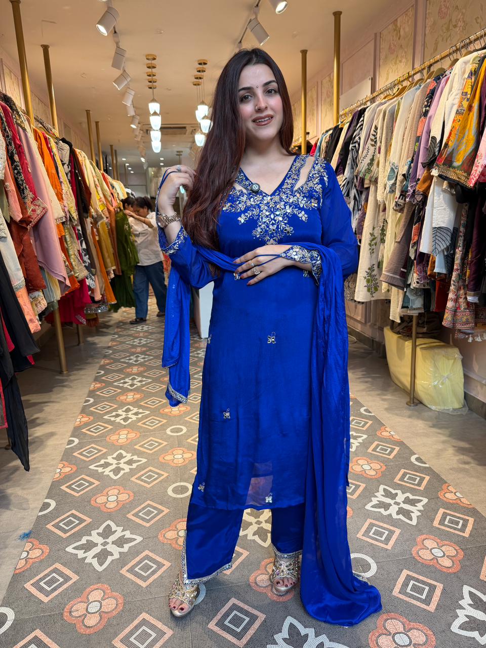 Samiya Mirrorwork Kurta Set