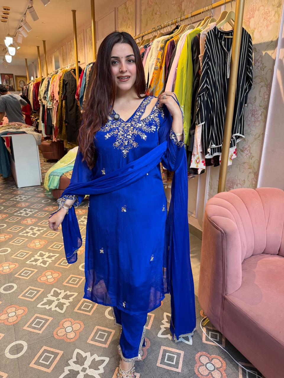 Samiya Mirrorwork Kurta Set