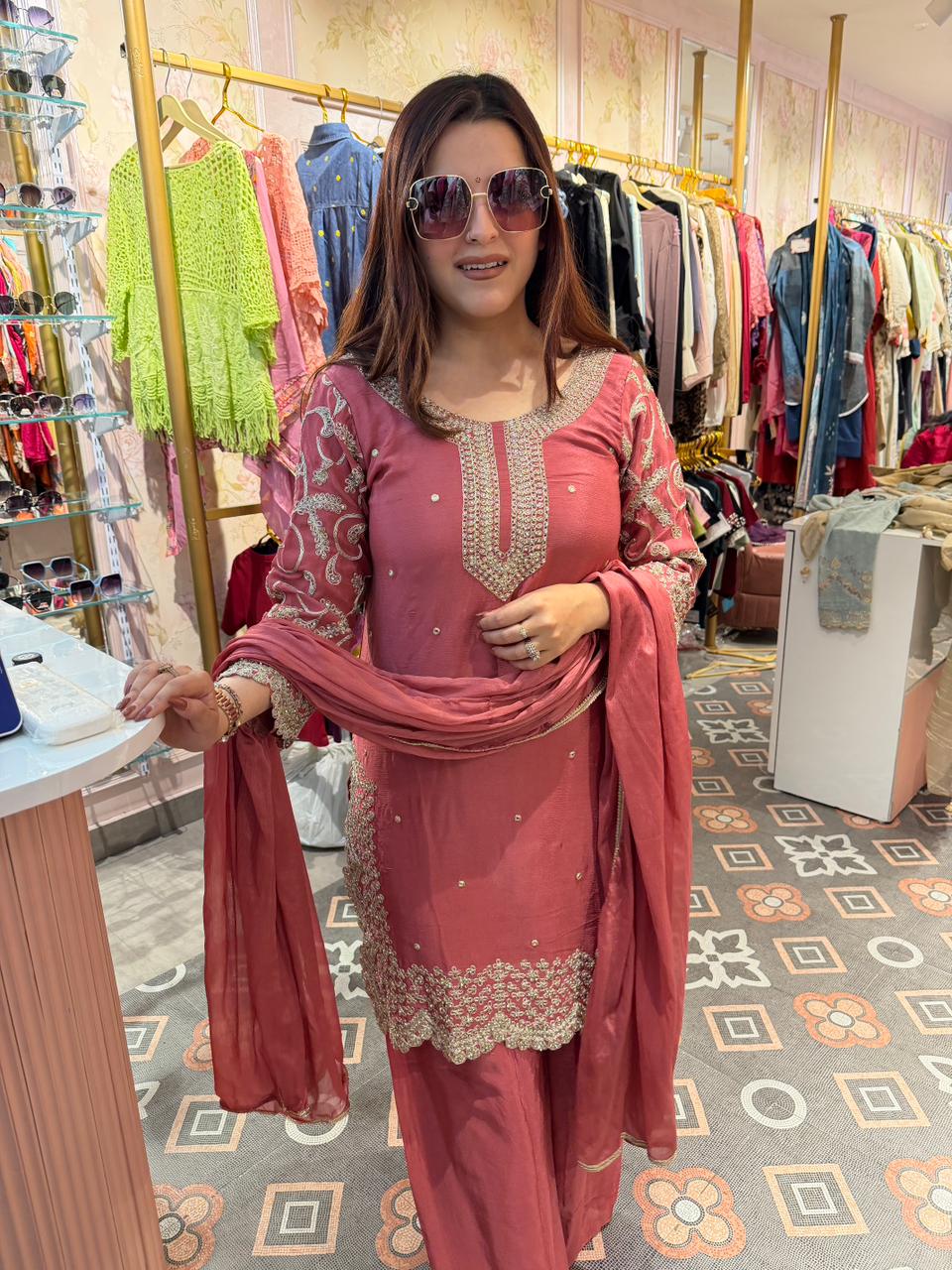 Aadhya Embroidered Suit Set