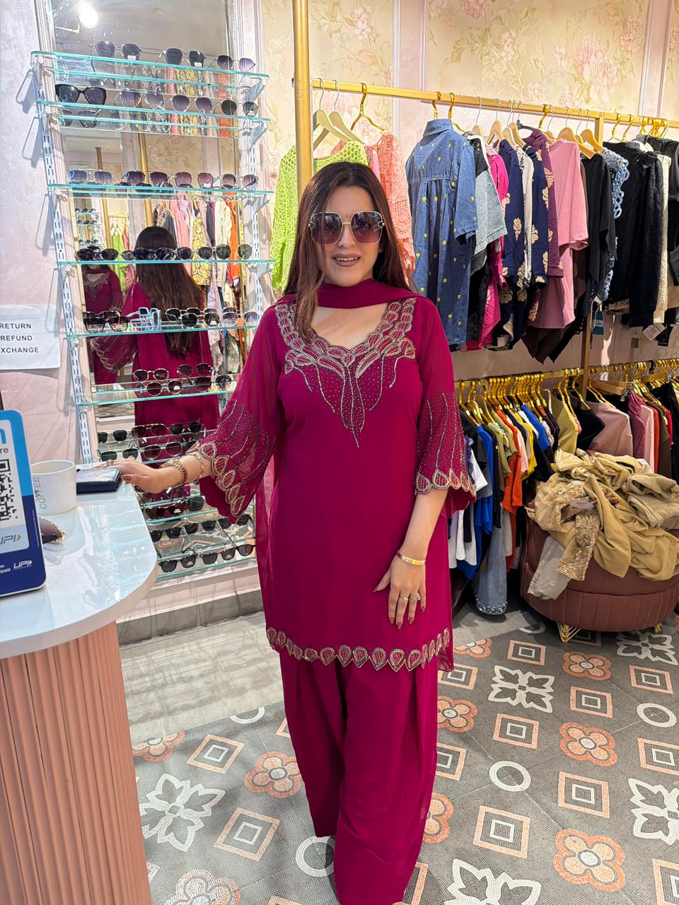 Lily Embroidered Designer Suit Set