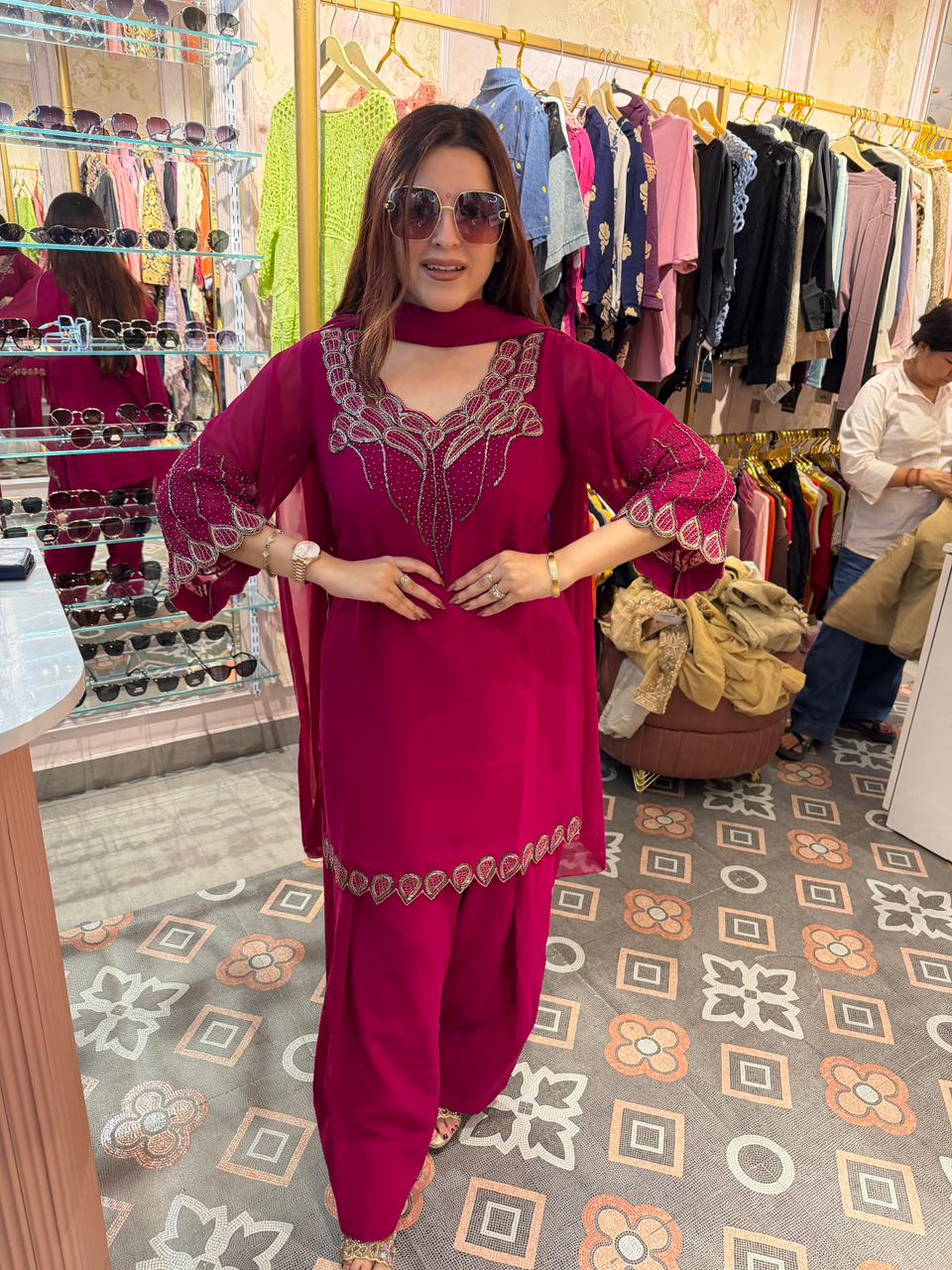 Lily Embroidered Designer Suit Set