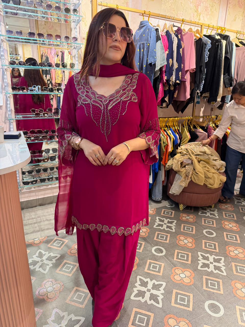 Lily Embroidered Designer Suit Set