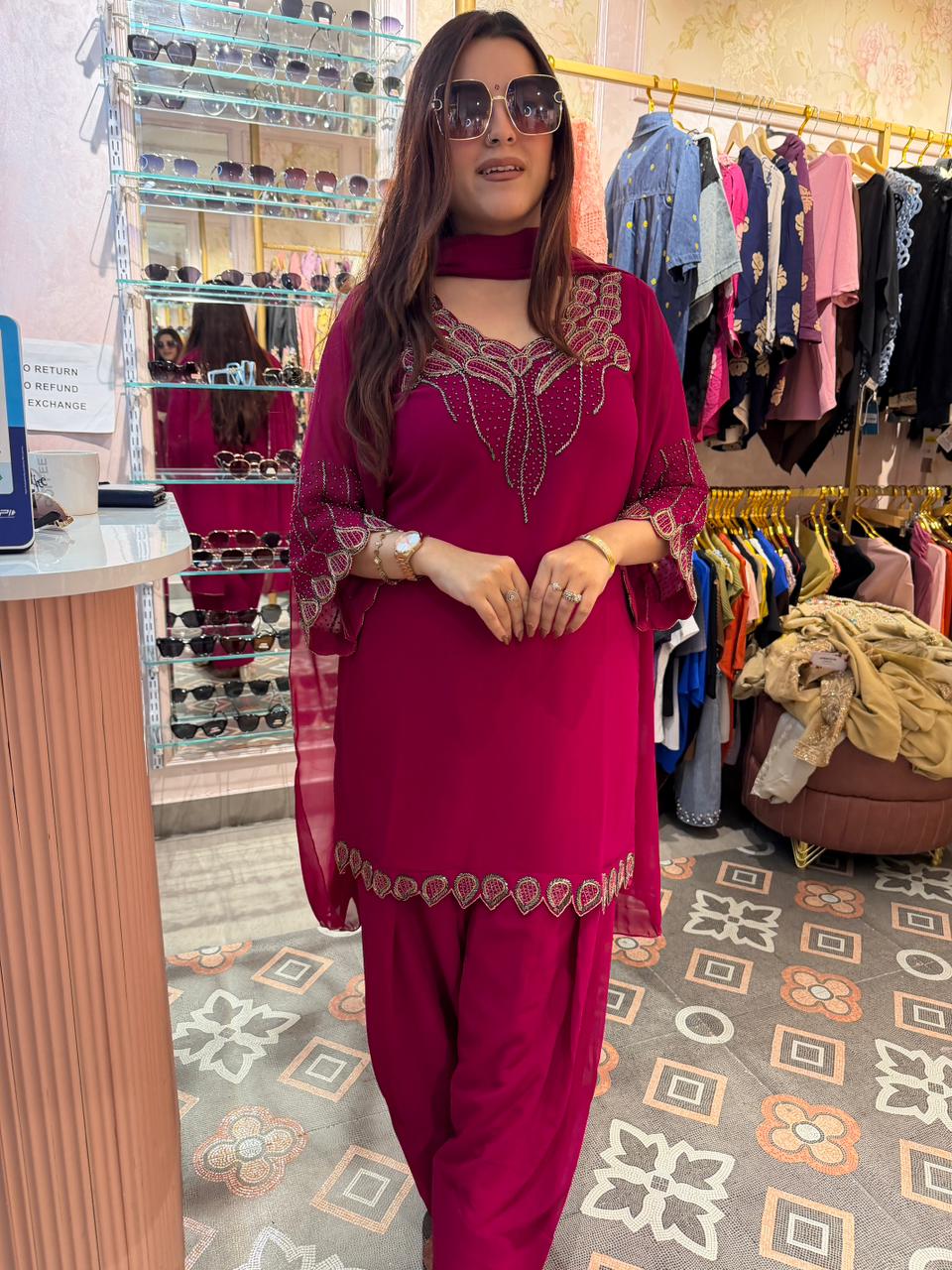 Lily Embroidered Designer Suit Set