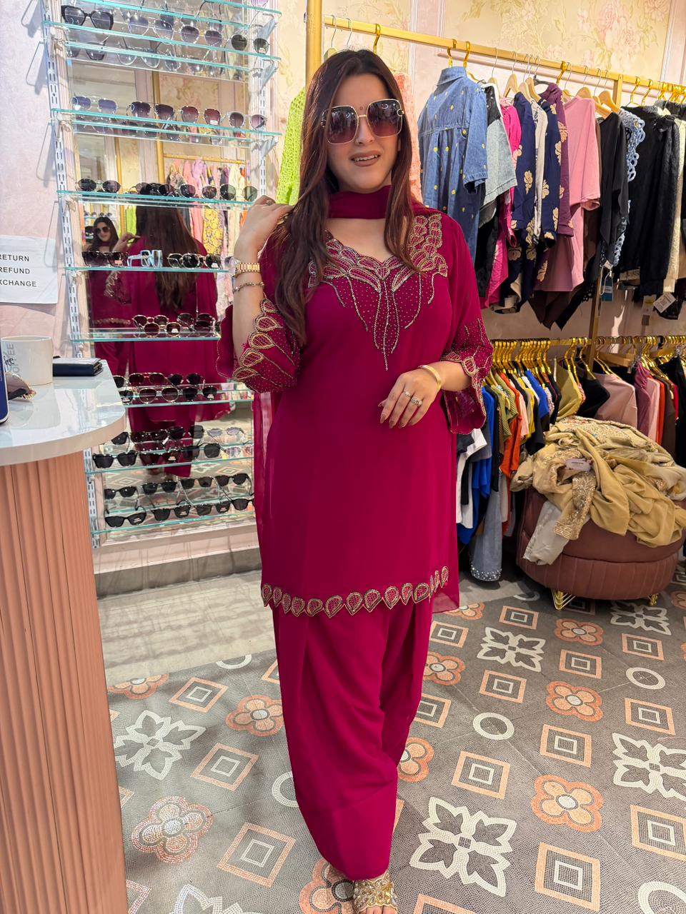 Lily Embroidered Designer Suit Set