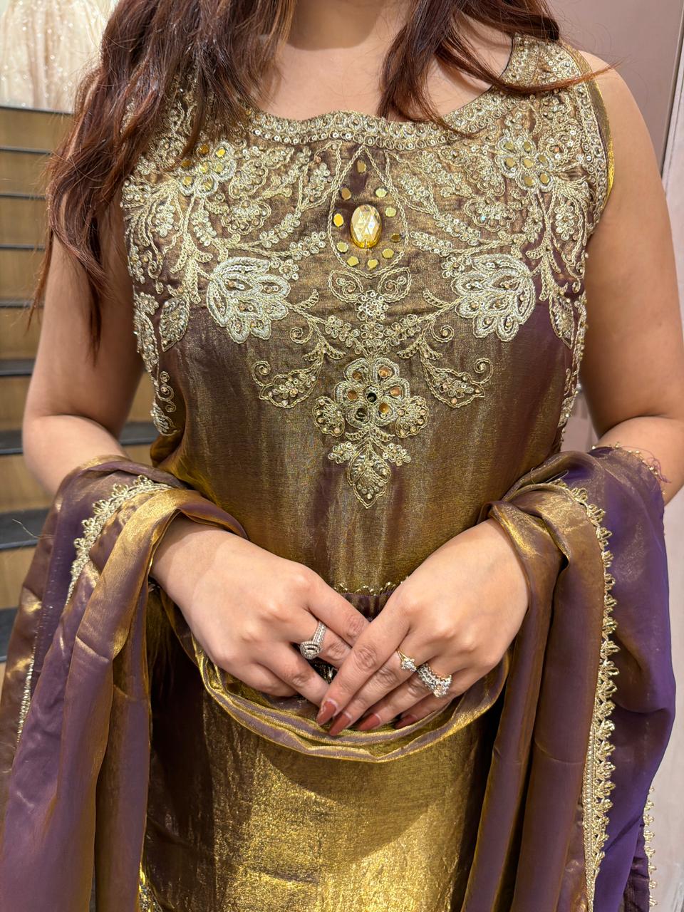 Antique Embroidered Kurta Set