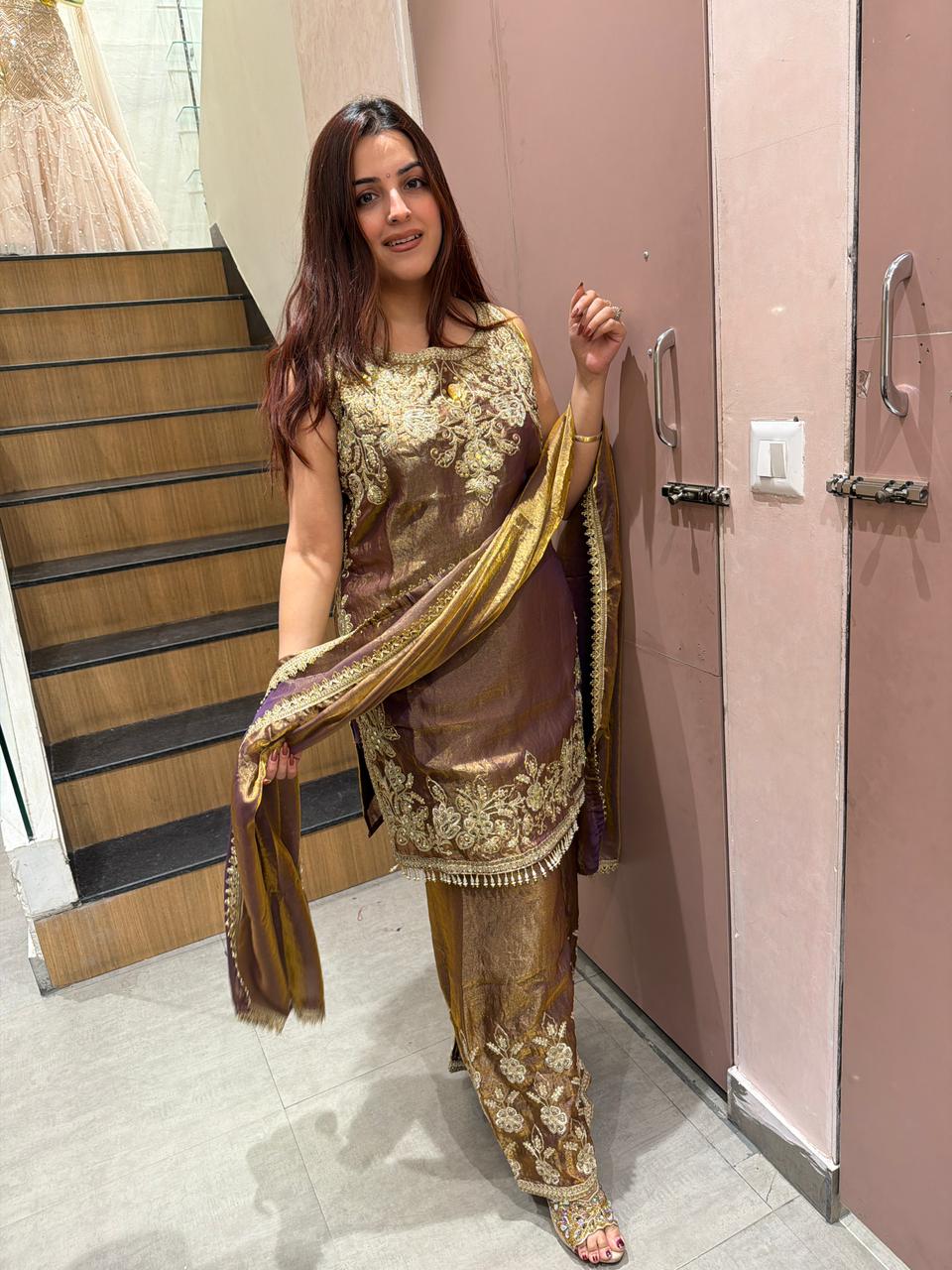 Antique Embroidered Kurta Set