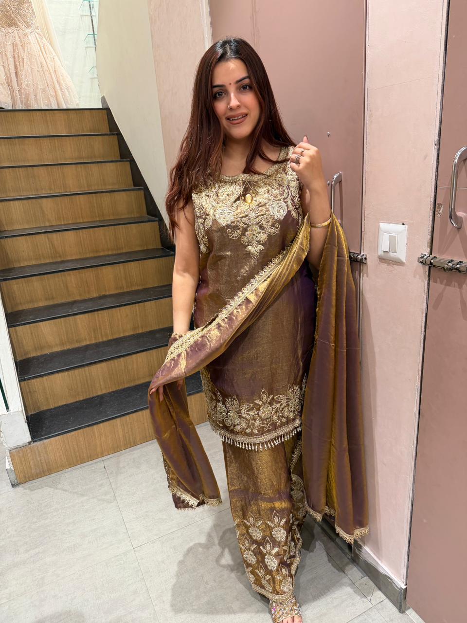 Antique Embroidered Kurta Set
