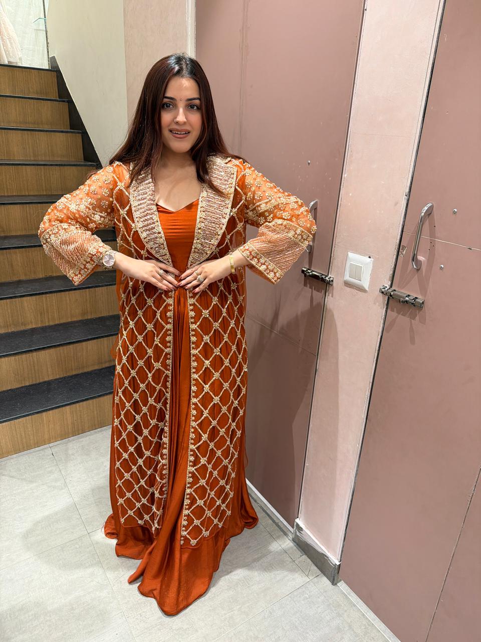 Anaya Anarkali with jecket set