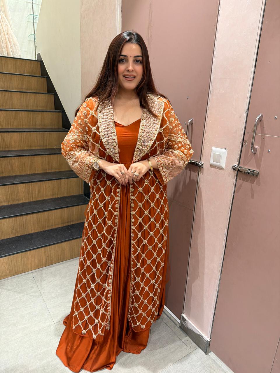 Anaya Anarkali with jecket set