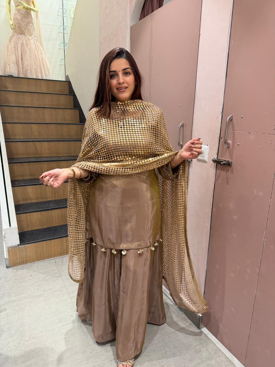 Zannat Sharara Set with Sequin Dupatta